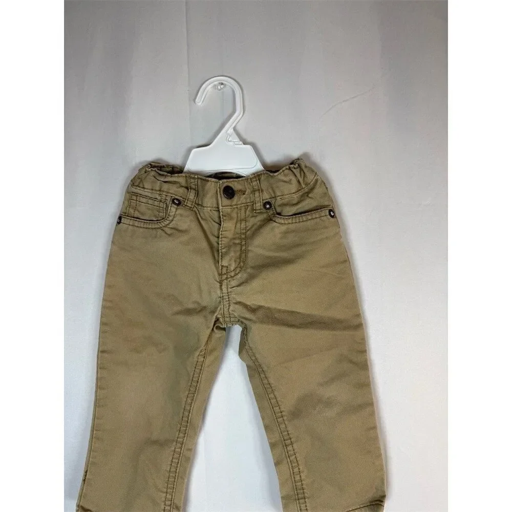 OshKosh B'gosh Toddler Unisex Jeans Tan Slim Straight 5-Pocket Elastic Waist